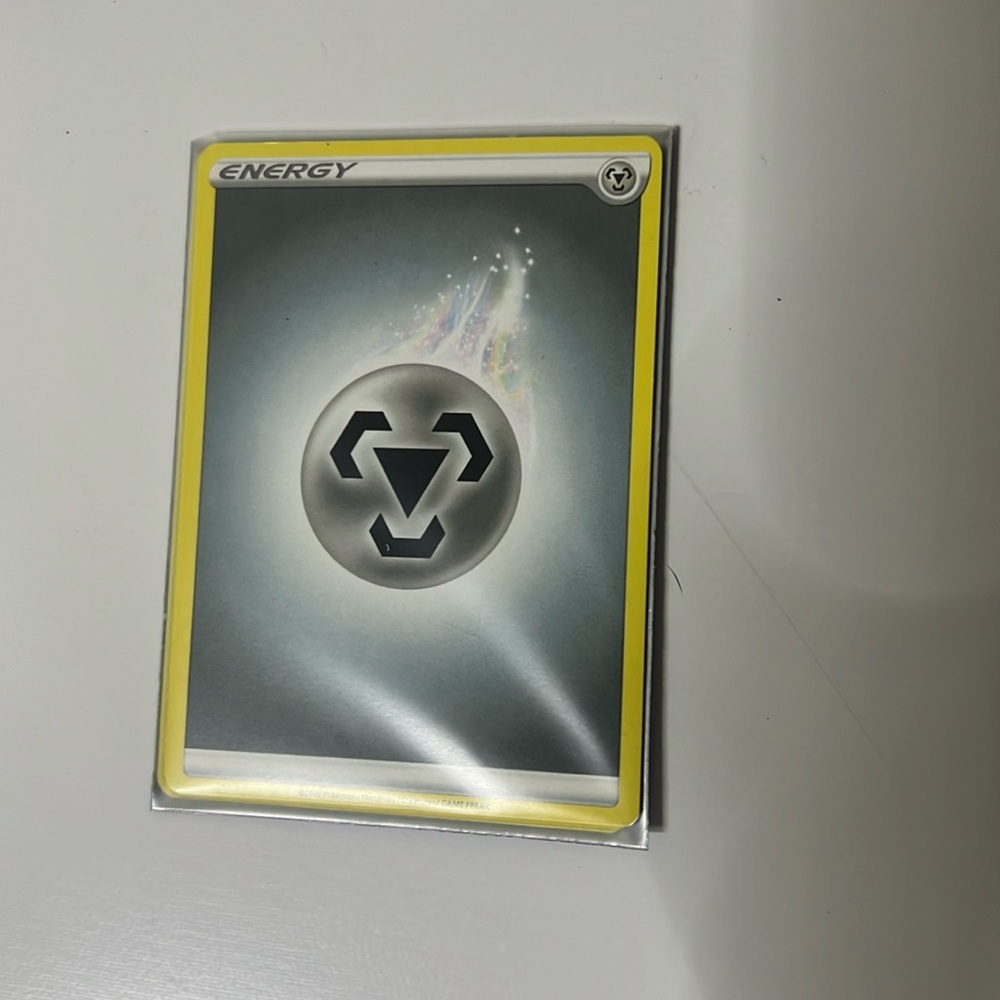 Pokemon Steel Energy Cards  (6) with one cover